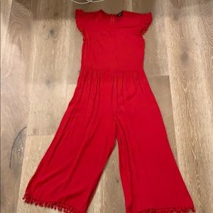 Zara red jumpsuit